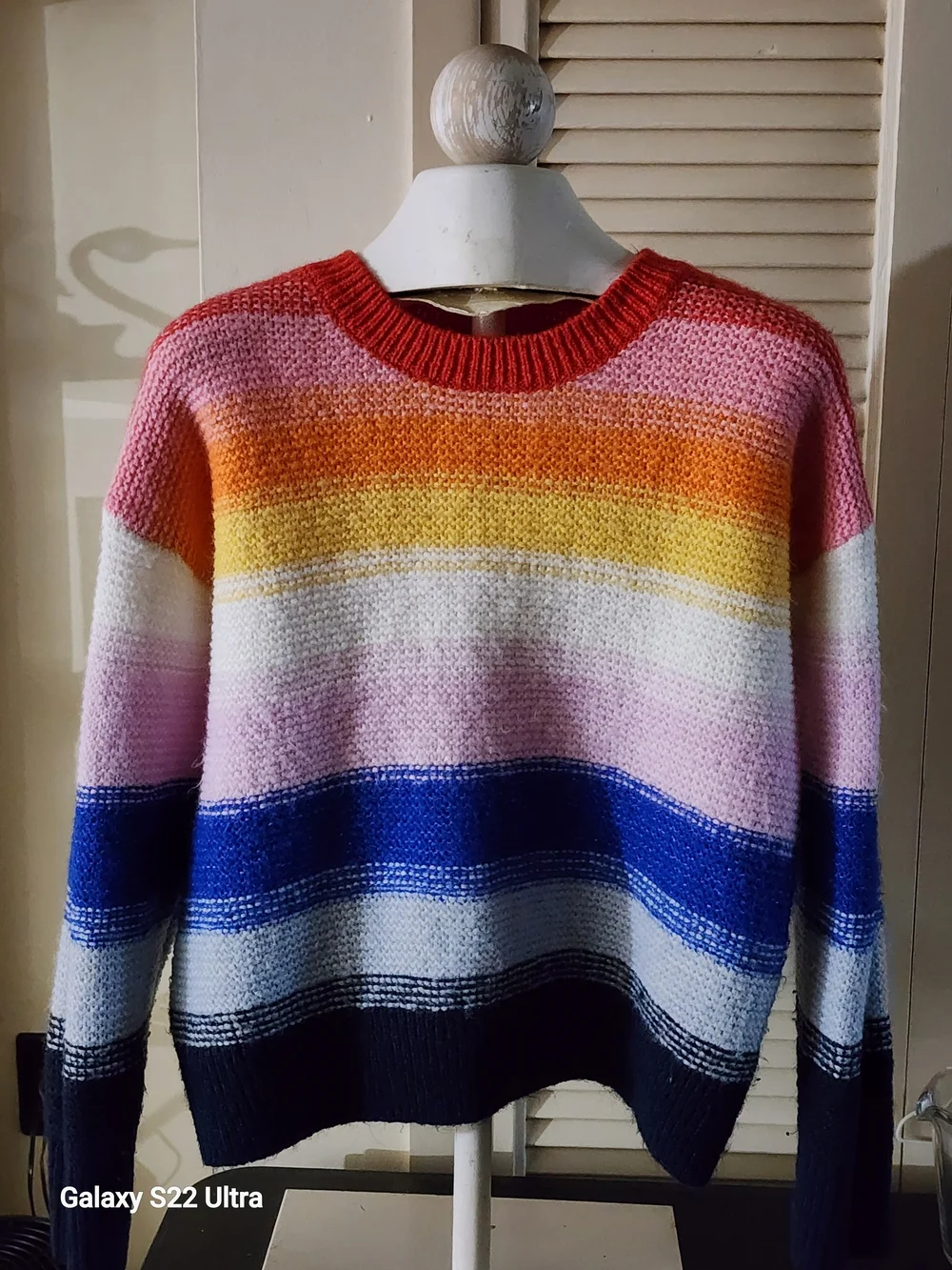 Old Navy Striped Rainbow Crewneck Sweater - Multicolor